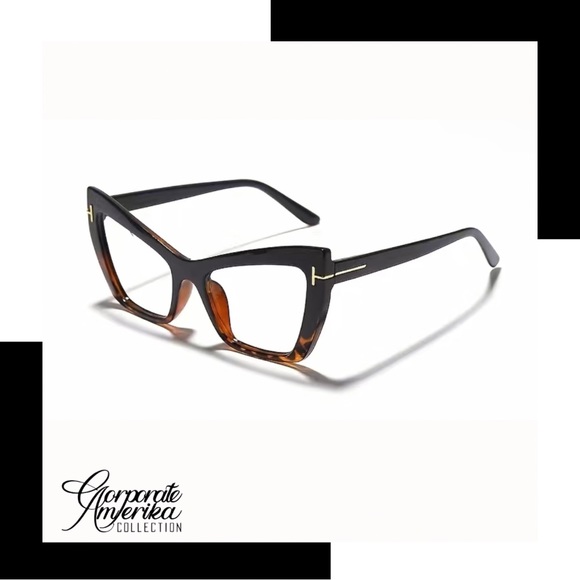 Cat Eye Clear Lens Fashion Glasses - Anti Blue Light Eyewear - Picture 2 of 3